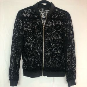 Black Lace Jacket by Zara | XS
